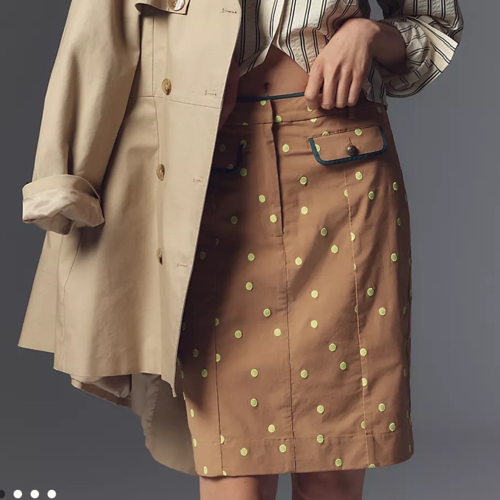 Anthropologie Clean Trouser Column Knee-Length Skirt
